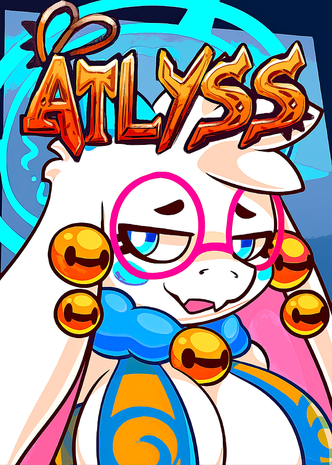 Cute character with bells and glasses