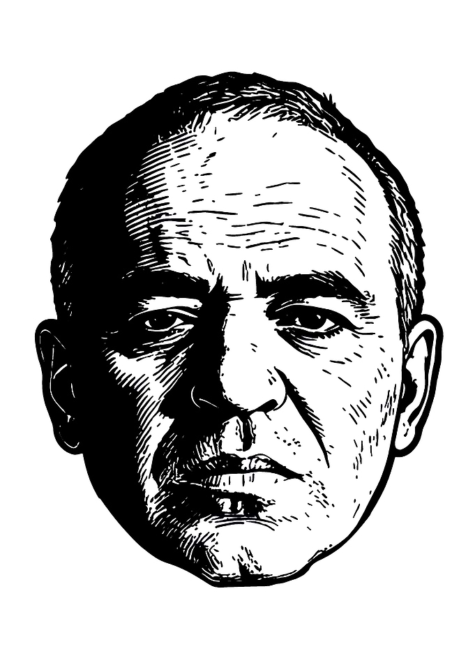 Black and White Portrait of a Man