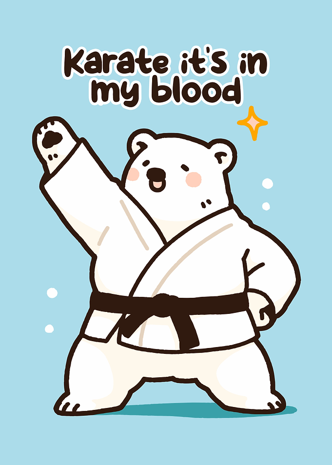 Karate Bear in Gi
