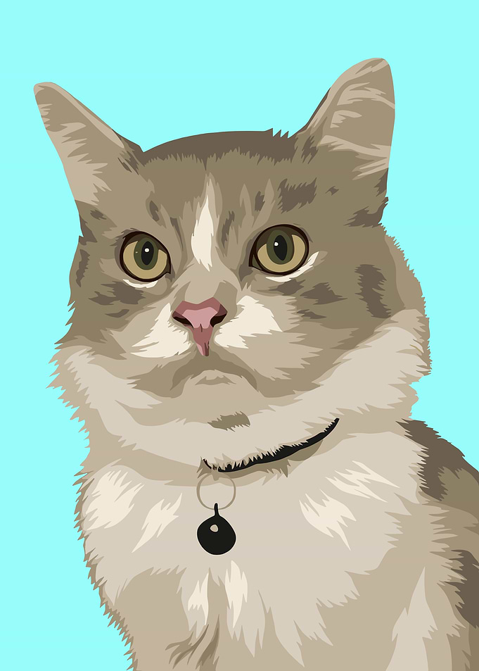 Vector Portrait of a Cat