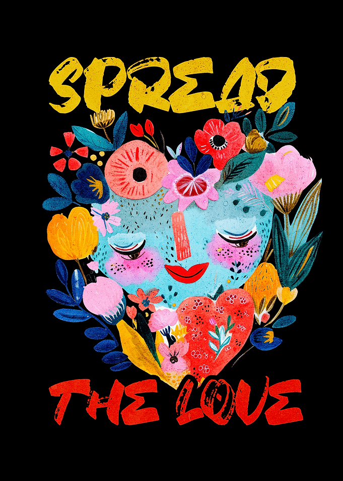 Spread the Love Floral Heart
