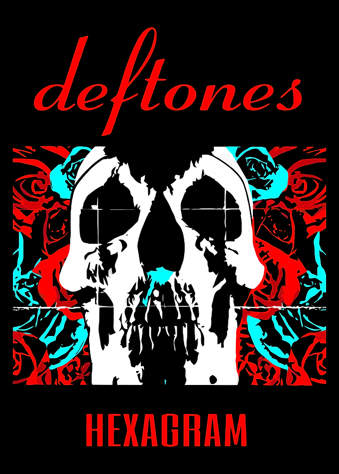 Deftones Hexagram Skull Art