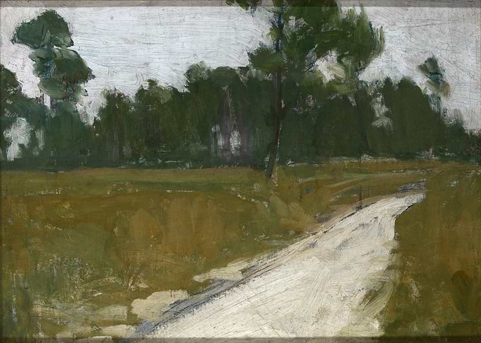 Impressionistic Landscape with Dirt Road