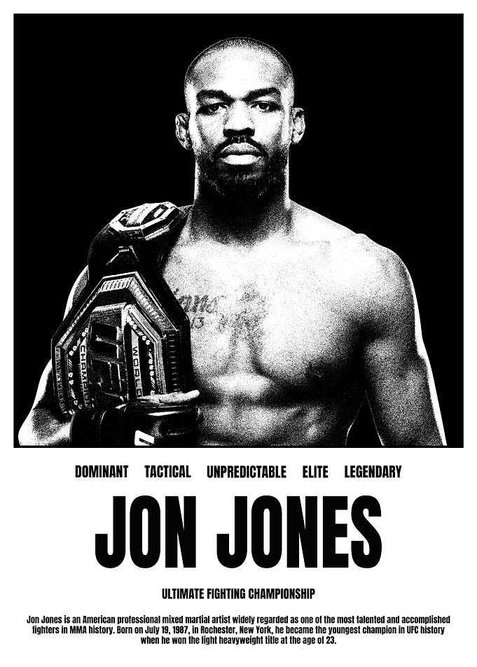 Jon Jones UFC Champion Poster