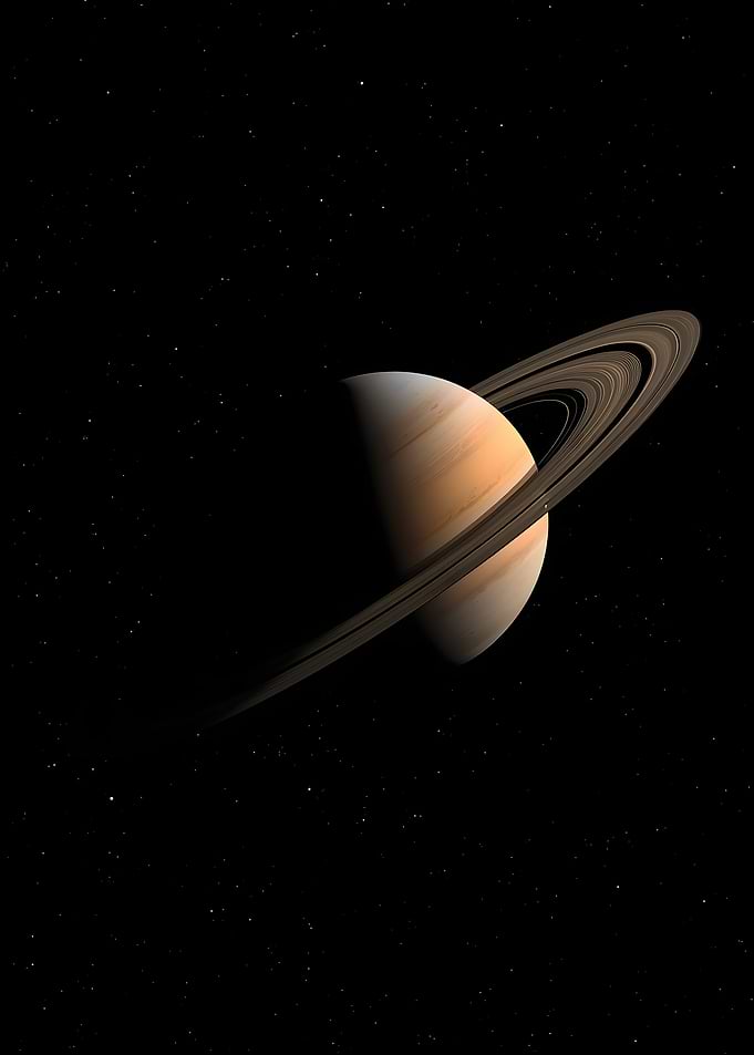 Saturn in space - Rings of Light and Dust