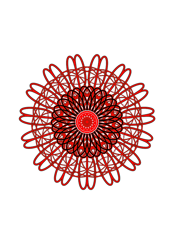 Red and Black Mandala Design