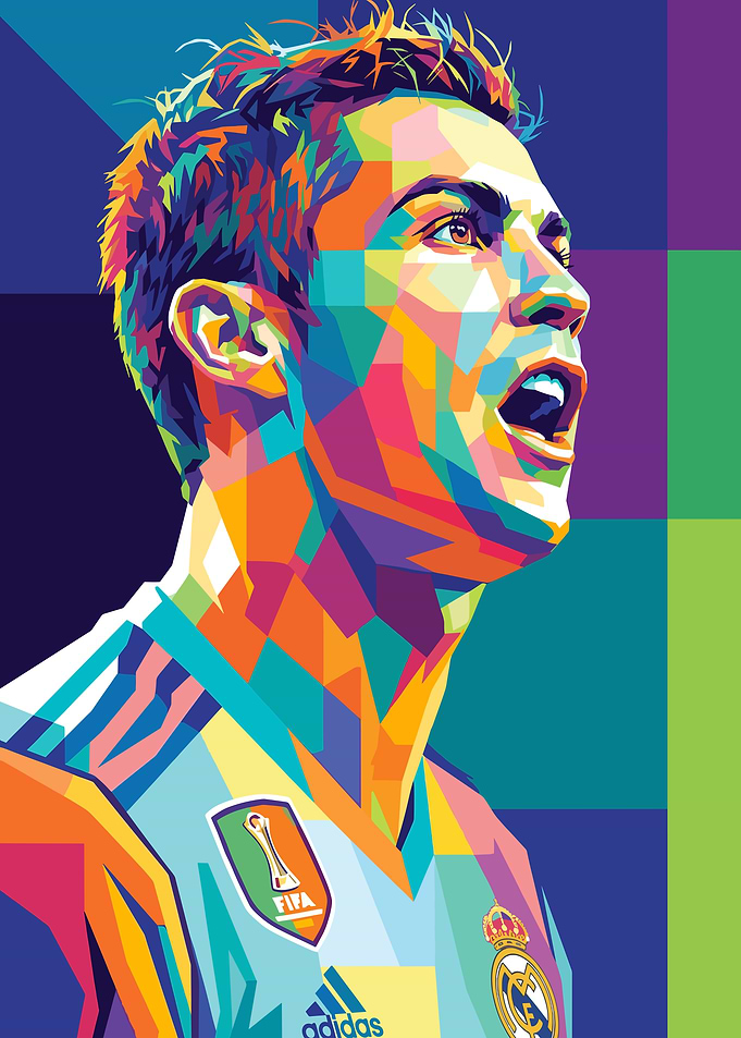 Cristiano Ronaldo Pop Art Portrait