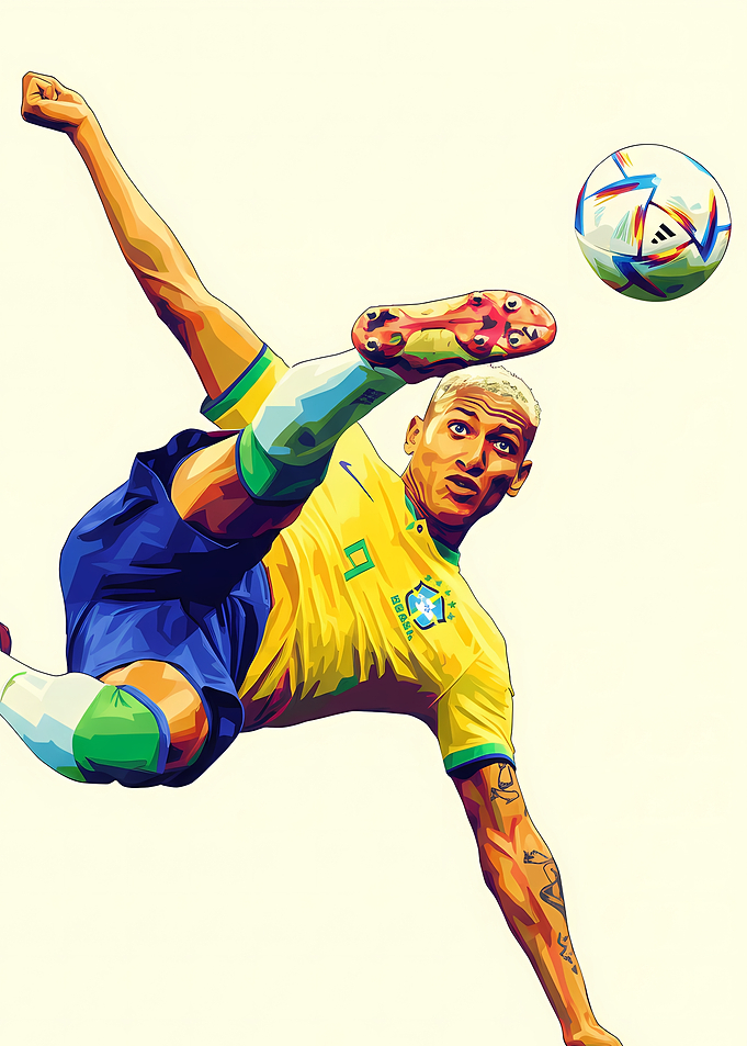 Richarlison Bicycle Kick Pop Art