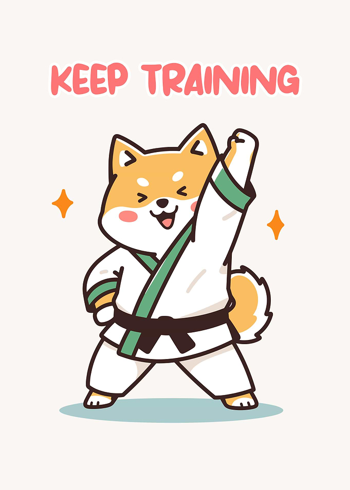 Shiba Inu in Karate Gi