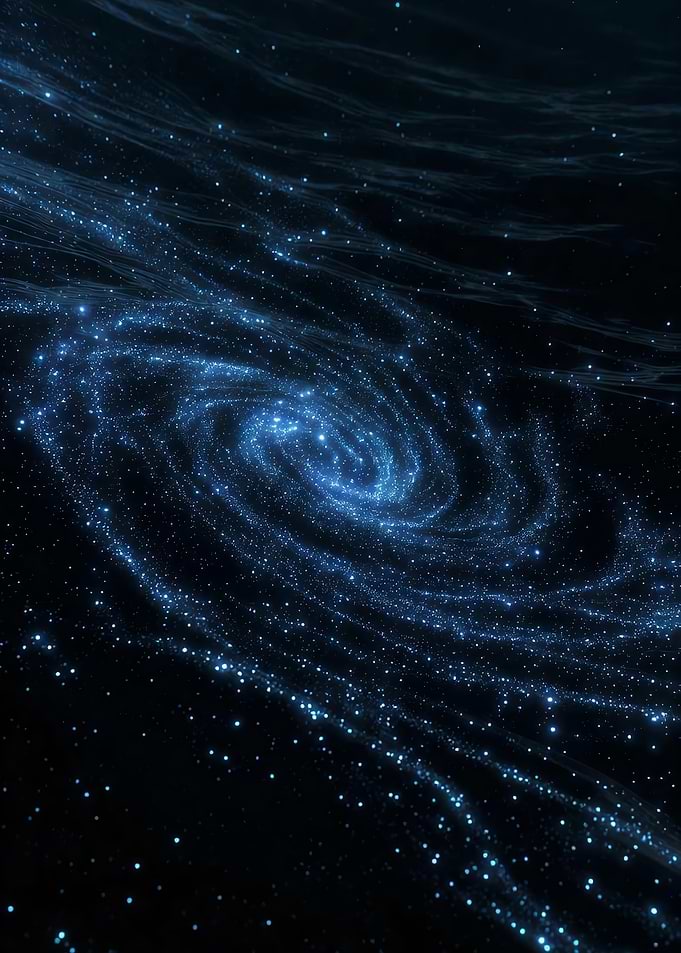 Swirling Blue Galaxy