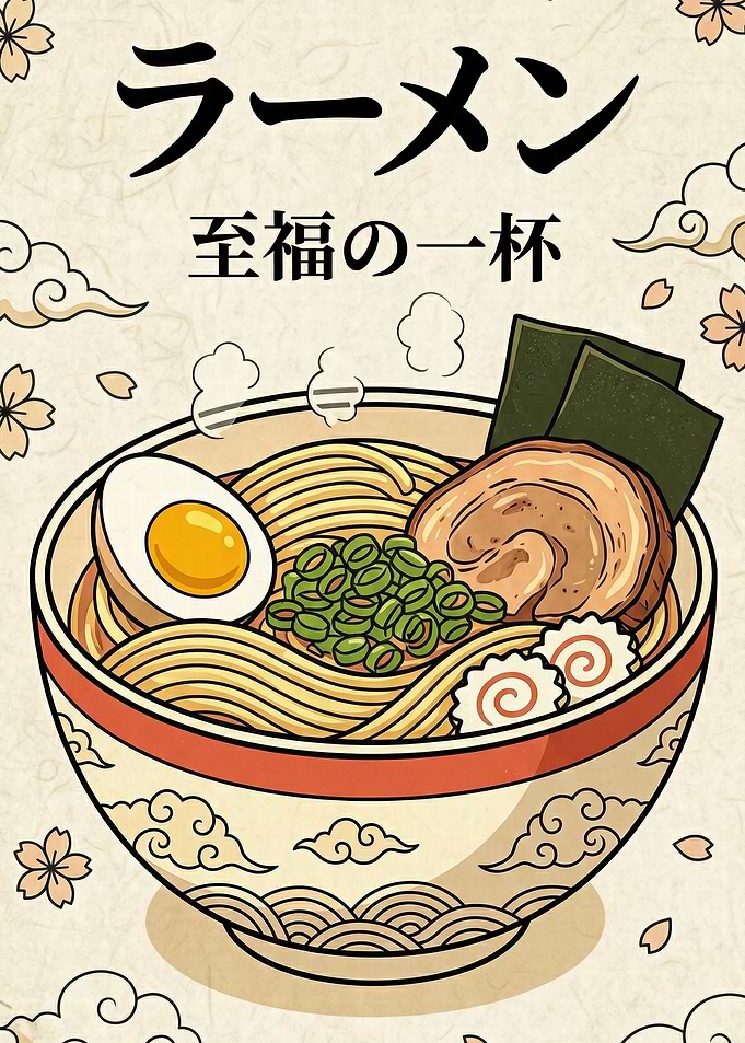 Ramen Bowl Illustration