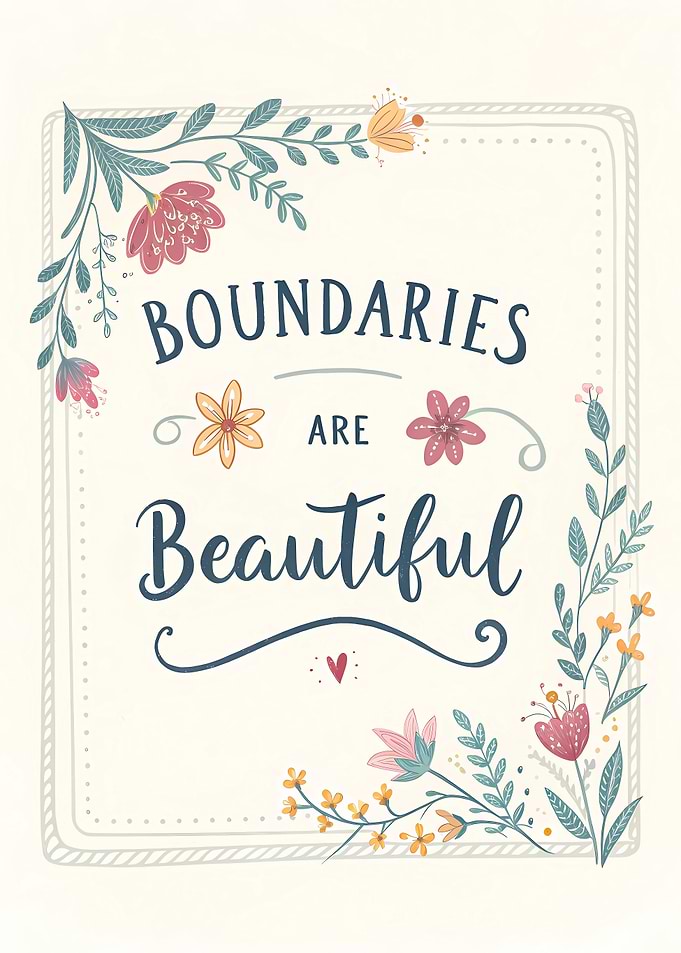 Boundaries Are Beautiful Floral Art
