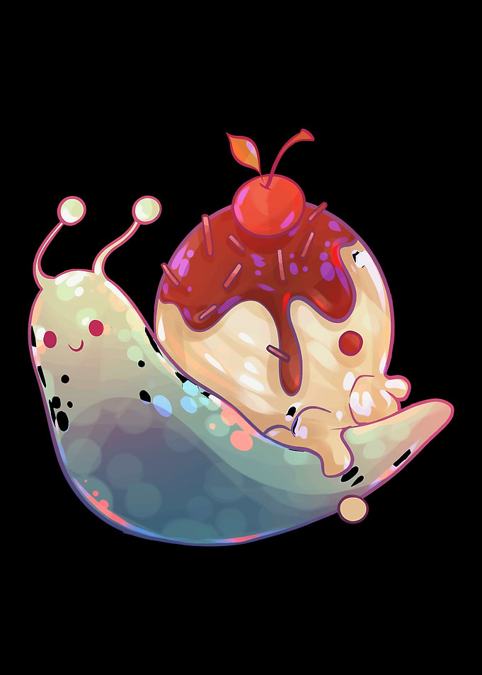 Cute Ice Cream Snail