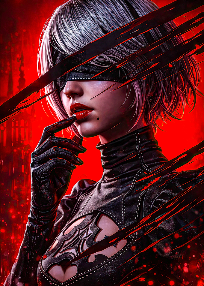 2B with Red Streaks