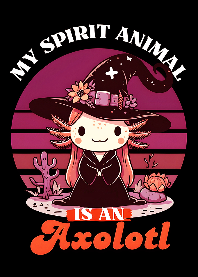Cute Axolotl Witch