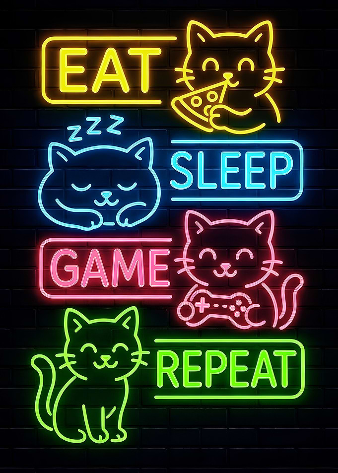 Cute Cat Neon Sign game
