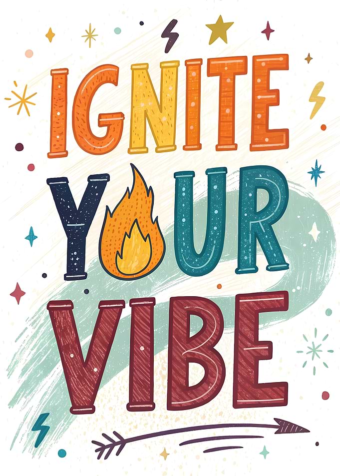 Ignite Your Vibe Text Art