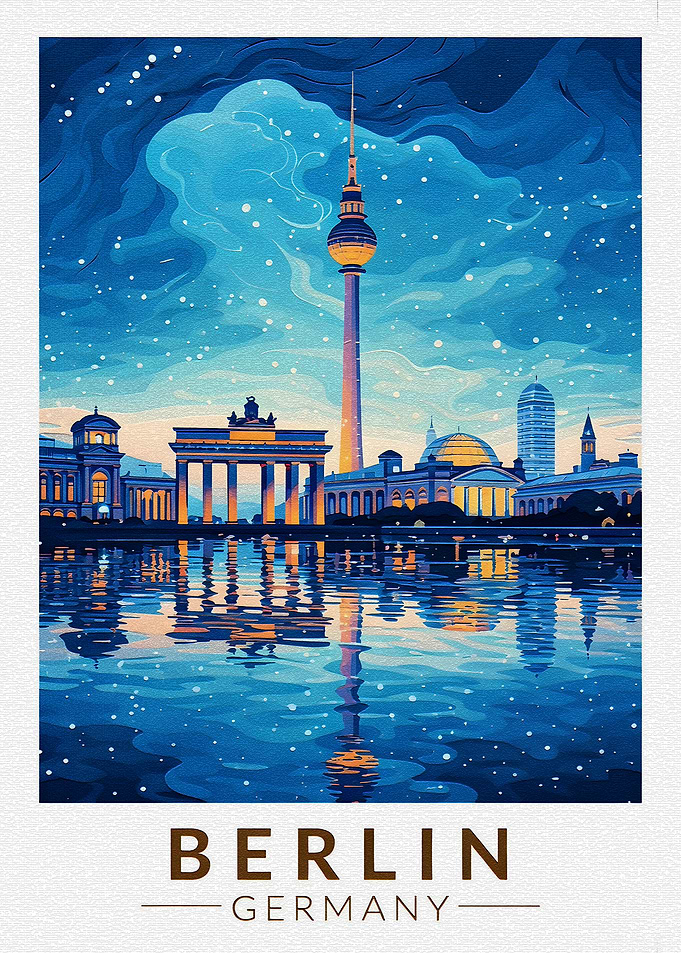 Berlin Skyline at Night