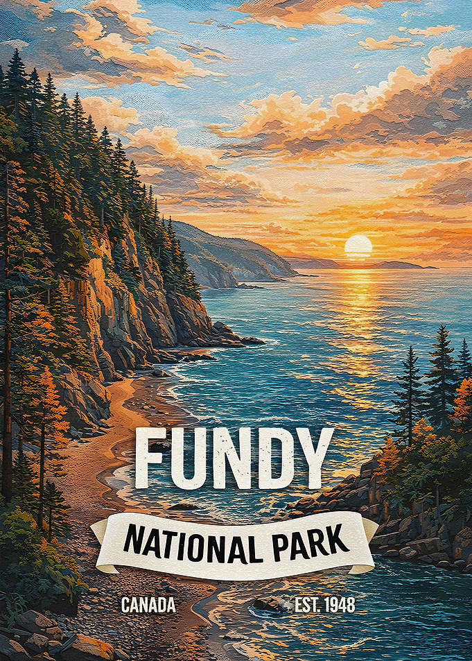 Fundy National Park Vintage Poster