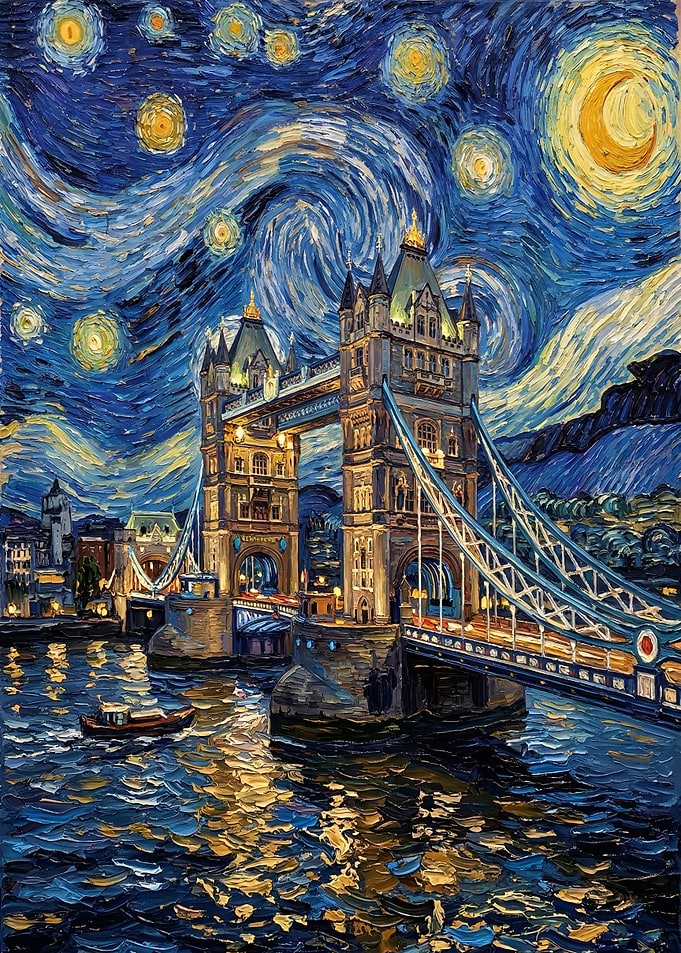 Starry Night Tower Bridgeu