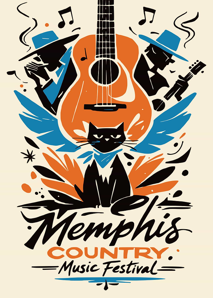 Memphis Country Music Poster