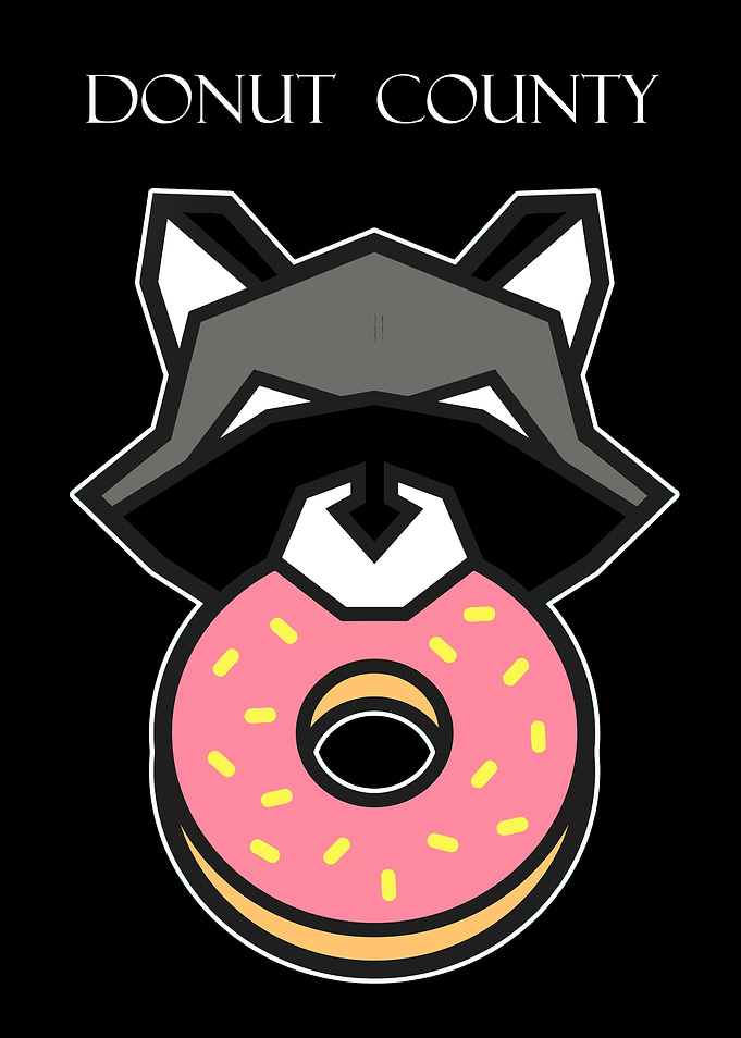 Donut County Raccoon Eating Donut