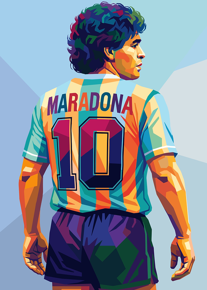 Diego Maradona Pop Art Portrait