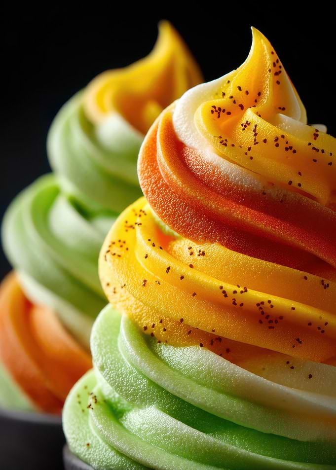 Colorful Swirled Ice Cream
