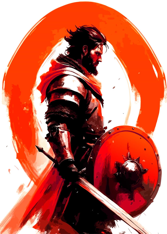 Warrior with Sword and Shield