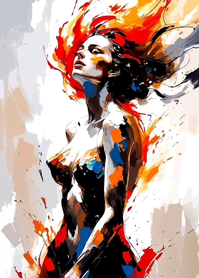 Fiery Woman Portrait