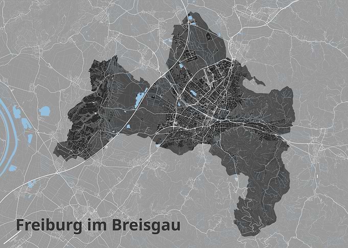 Map of Freiburg im Breisgau