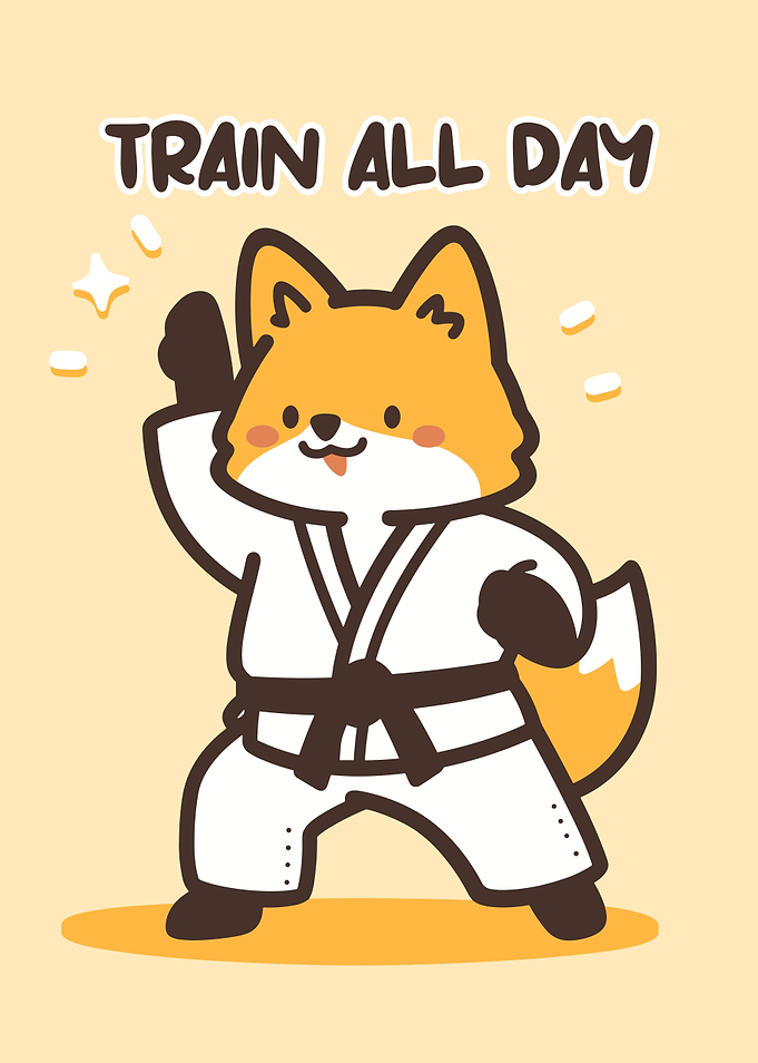 Cute Fox in Karate Gi