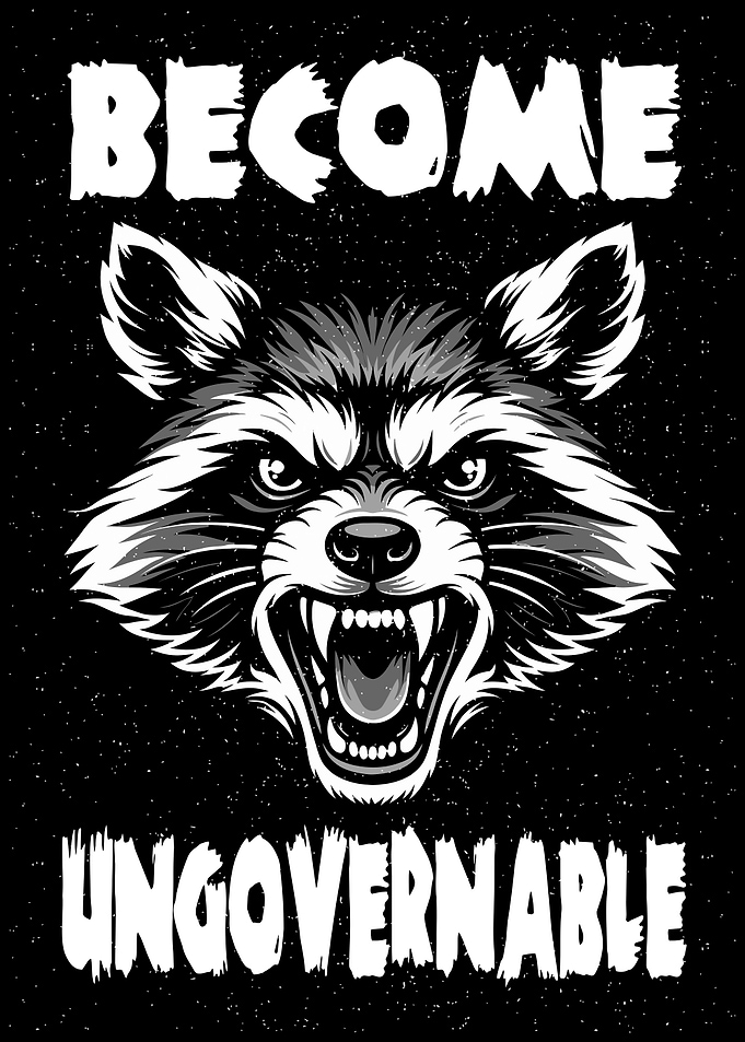 Angry Raccoon Become Ungovernable Funny Meme