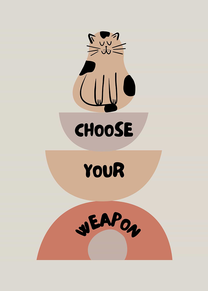 Cute Cat with Inspirational Text
