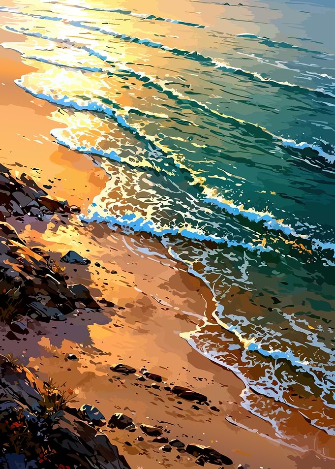 Sunset Beach Waves