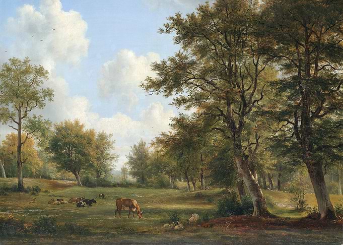 Pastoral Landscape with Cattle and Sheep