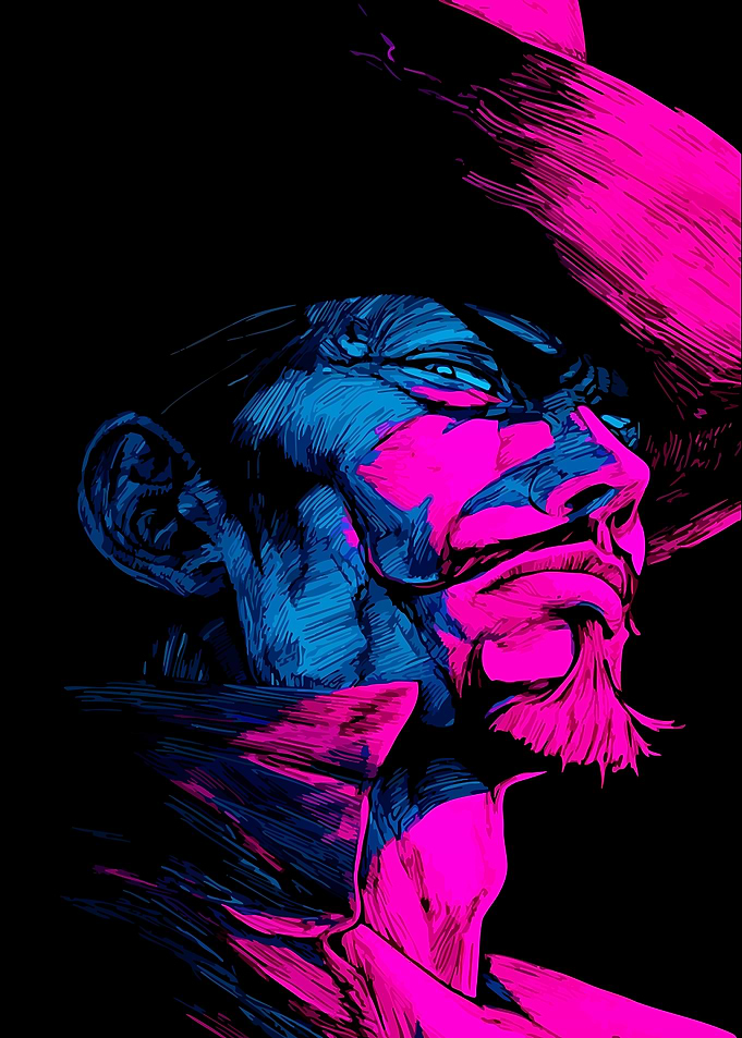 Stylized Portrait of a Man with a Hat