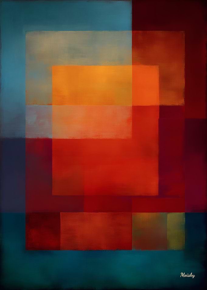 Emerald Aurora Color Field Abstract Painting