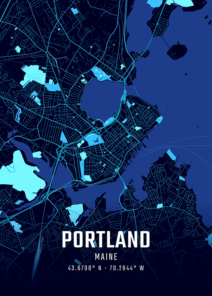 Portland Maine Midnight City Map
