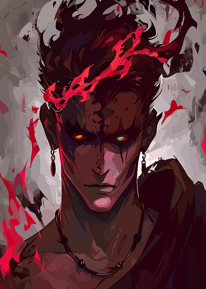Fiery Demon Portrait