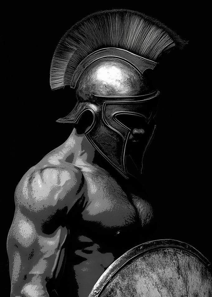 Spartan Warrior with Shield