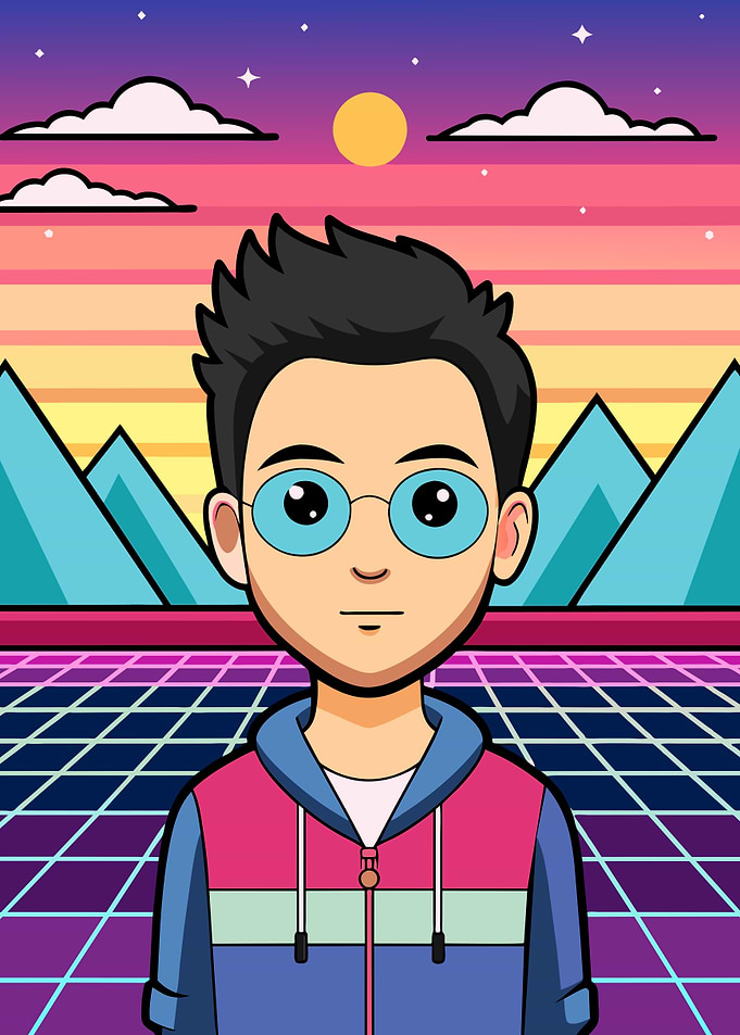 Retro Sunset Avatar
