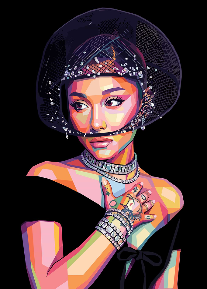 Ariana Grande Pop Art Portrait