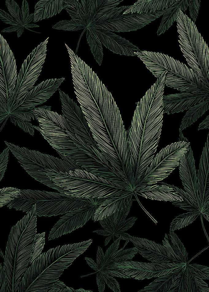 Green Marijuana Leaves Pattern
