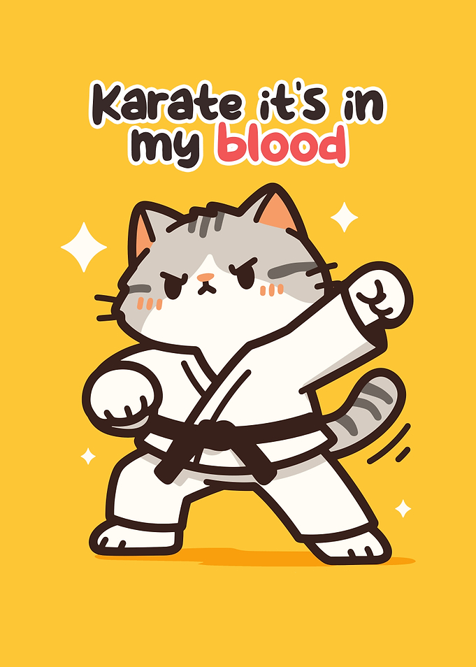 Karate Cat in Gi