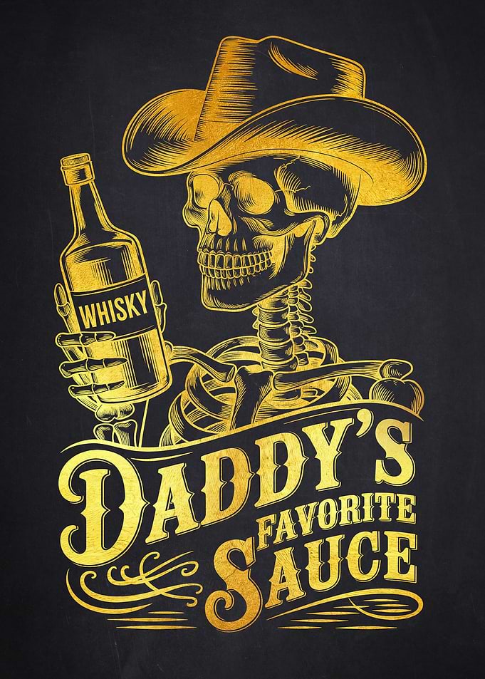 Skeleton Cowboy with Whiskey Bottle