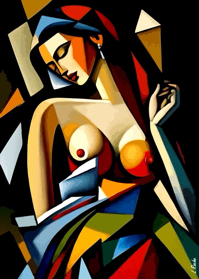 Cubist Woman Portrait