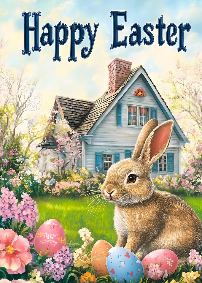 Happy Easter Bunny Painting