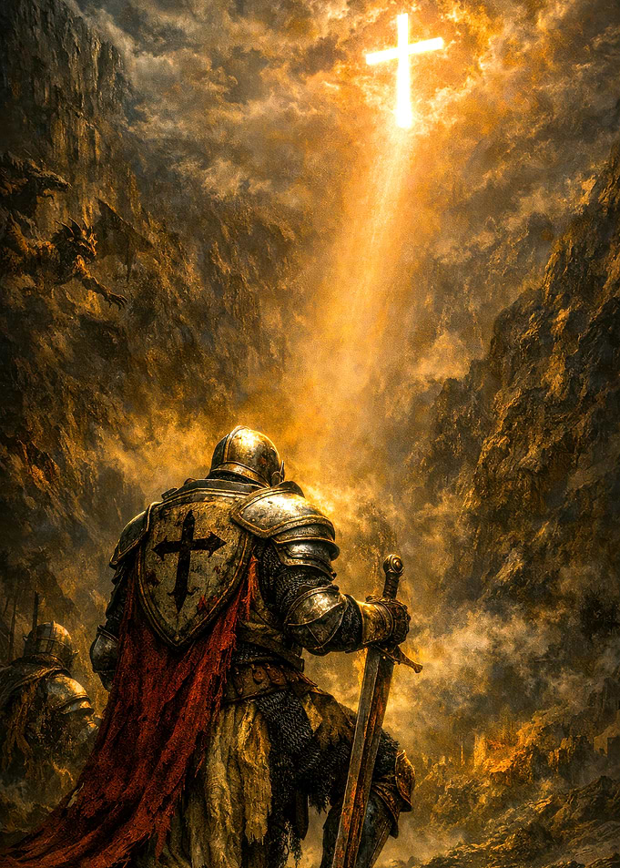 Knight Gazing at Divine Light