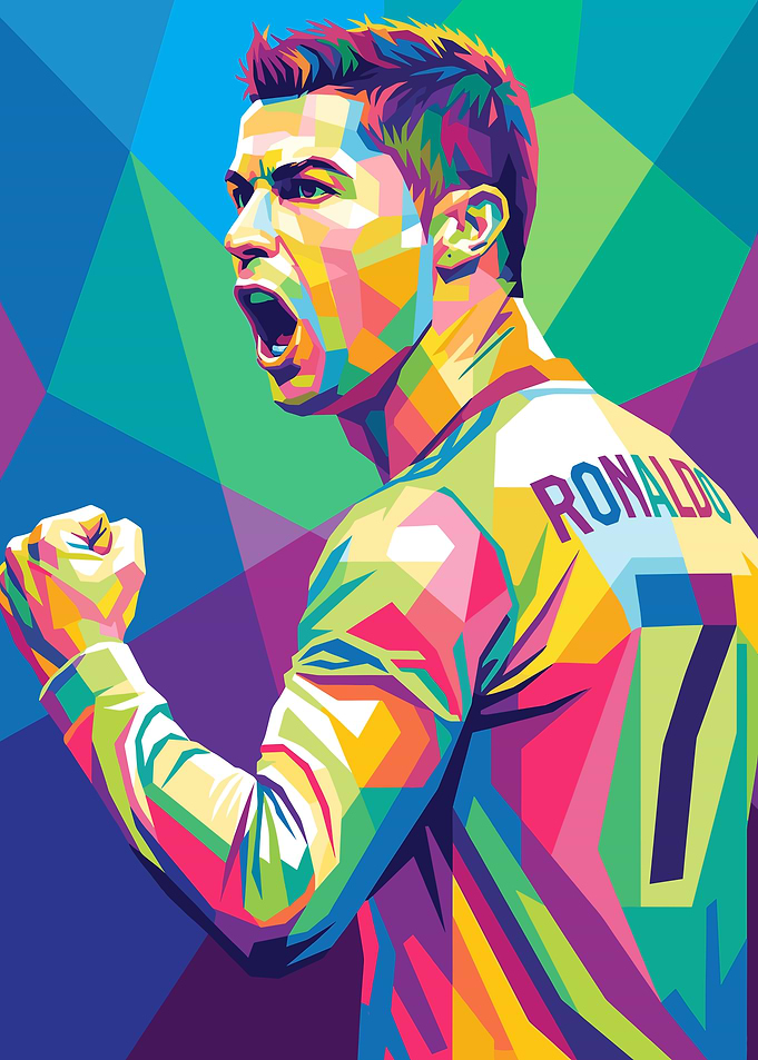Cristiano Ronaldo Pop Art Portrait